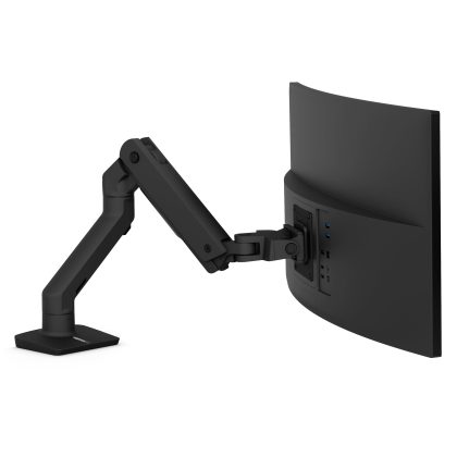 Ergotron HX Desk Monitor Arm, Single Heavy Monitor, Black