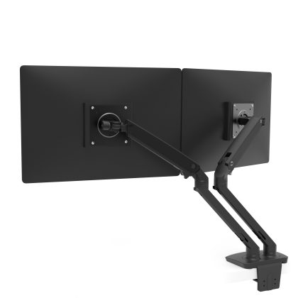 Ergotron MXV Desk Dual Monitor Arm, Matte Black, up to 24 in Screens