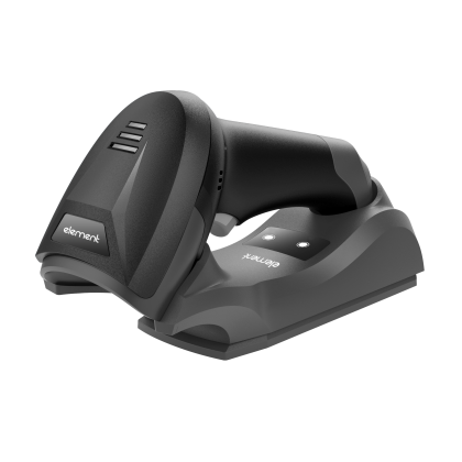 Element P303BT Cordless 2D Bluetooth Scanner Kit with Cradle, USB, Black – Element