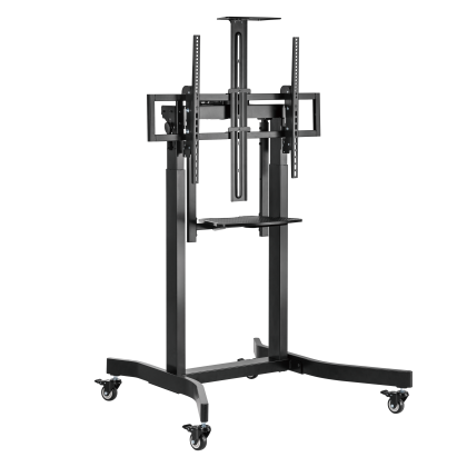 Brateck TTL14-68TW-BLK Motorised TV Cart with Tilt, Shelf and Camera Mount, 55-100 in
