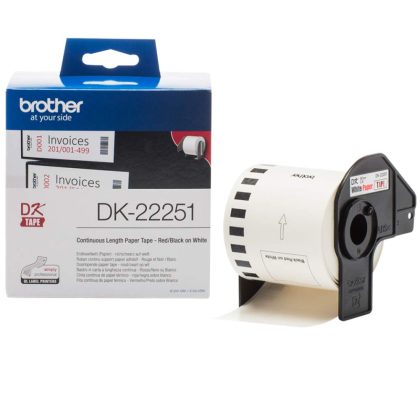 BROTHER LABEL CONTINUOUS 62X15.24M BLK/RED PRI WHI – Brother