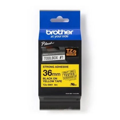 BROTHER TZE TAPE 36MM BLACK ON YELLOW STRONG – Brother