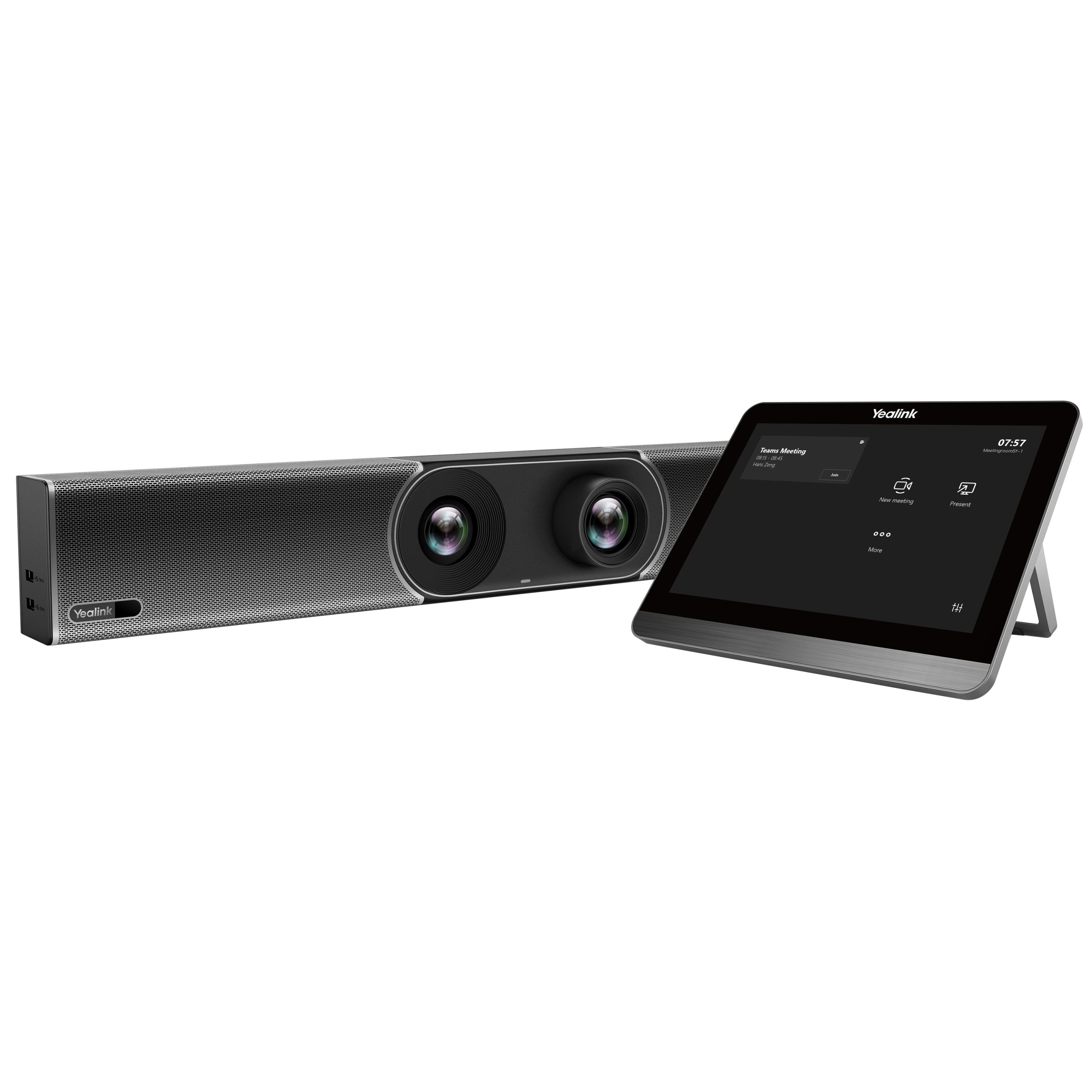 Yealink MeetingBar A30 Microsoft Teams and Zoom Rooms on Android, Medium Room, 10-15 people, CTP18 Touch Panel, Two 4K Cameras, Auto Framing – Yealink