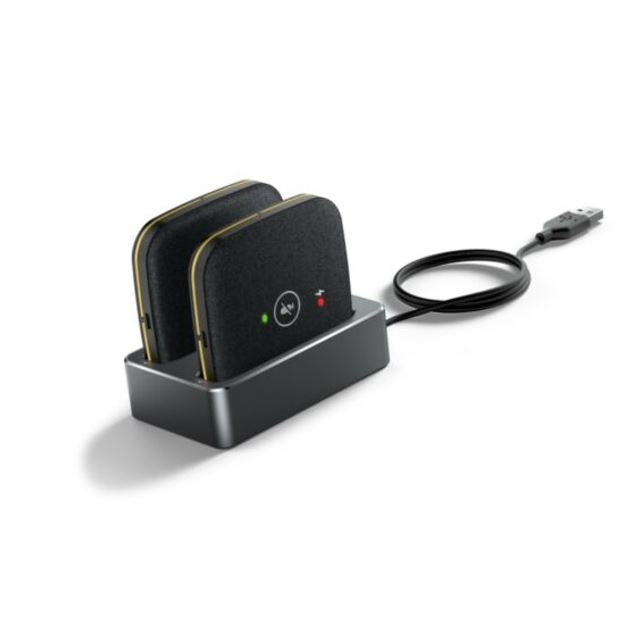 *LS Yealink CPW65 2x Wireless DECT Microphones, includes 2x CPW65, Charging cradle and 40cm USB Cable, Suitable for CP965 Only – Yealink