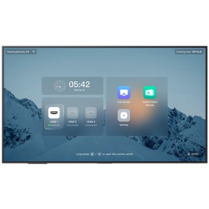 Yealink MeetingDisplay 86' 4K UHD, IPS Panel, Anti-Glare, Dual 12W Speakers, Wi-Fi 6, Bluetooth 5.1, HDMI x3 – Yealink