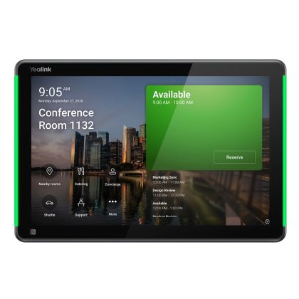 Yealink RoomPanel Plus E2- Black Android 13 OS Touch Screen Scheduler 10.1-inch multifunctional meeting room schedule panel Anit-fingerprint Coating – Yealink