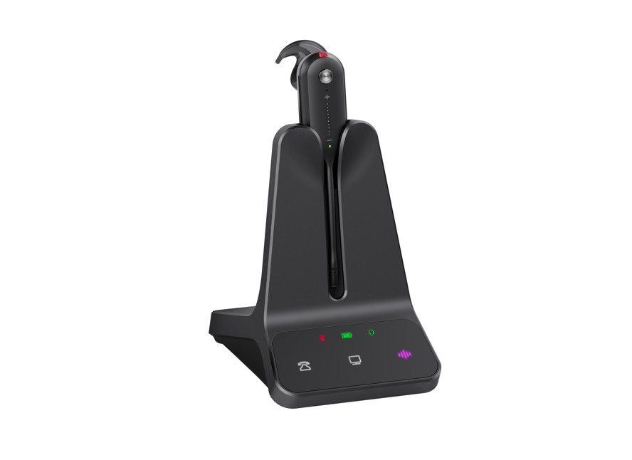 Yealink WH63 E2 Convertible DECT Wireless UC Headset 8 hours talk time185m Wireless range Dual microphone Multi-device Connectivity – Yealink