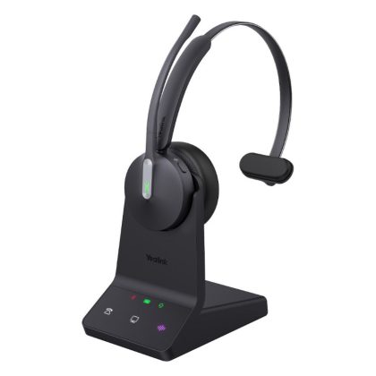 Yealink WH64 Mono Teams DECT Wireless Headset, DECT Bluetooth Wireless Technology, 3-Mic Noise Cancellation, Charging Stands, Carrying Bag – Yealink