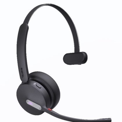 *LS Yealink WH64 Hybrid Mono Teams DECT Wireless Headset, DECT Bluetooth Hybrid Wireless Technology, 3-Mic Noise Cancellation, Teams, Dongle WDD60 – Yealink