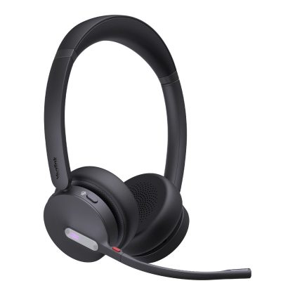 Yealink WHD642 DECT wireless headset, dual-ear headset, DECT Bluetooth hybrid, Teams certified, Acoustic Shield 2.0, 200m range, 16hr talk time – Yealink