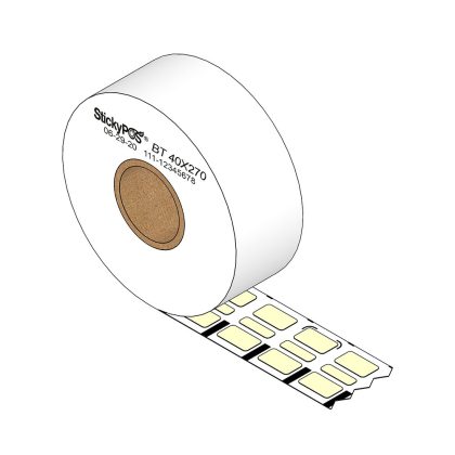 Calibor 40 mm x 82 m Linerless Direct Thermal Label Roll, Black Mark, Removable Adhesive – Calibor
