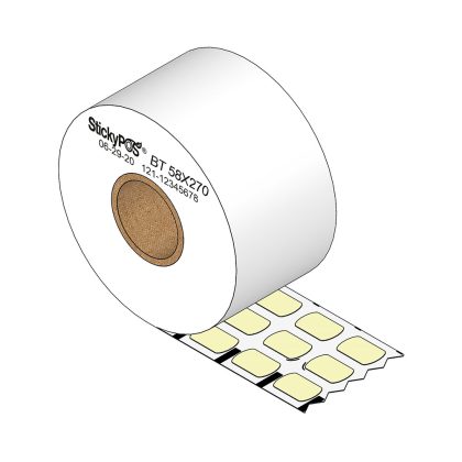 Calibor 58 mm x 82 m Linerless Direct Thermal Label Roll, Black Mark, Removable Adhesive – Calibor
