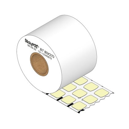 Calibor 80 mm x 82 m Linerless Direct Thermal Label Roll, Black Mark, Removable Adhesive – Calibor