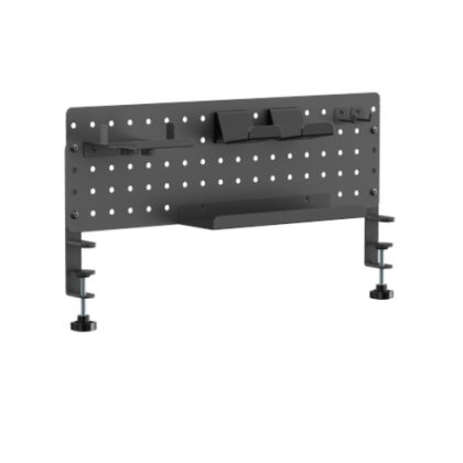 Brateck GMPB-05-02-B Clamp-on desk Pegboard Organizer with Storage Kits (Black) (LS) – Brateck
