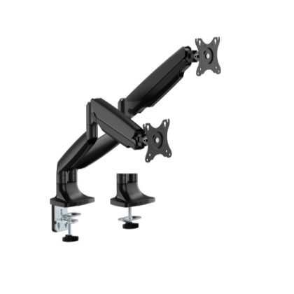 Brateck LDT82-C024-BK Dual Screen Heavy-Duty Gas Spring Monitory Arm with For most 17'~35' Monitors, Matte Black – Brateck