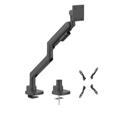 Brateck LDT87-C012-B Titan Heavy-Duty Gas Spring Monitor Arm Black,Fit Screen Size: 24'-57' Up to 27 KG – Brateck
