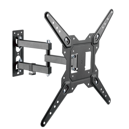 Brateck LPA68-443 Economical Full-Motion TV Wall Mount, Fit Screen Size: 23'-55' Up to 30 KG, Fine Texture Black,382x430x430mm (new) – Brateck