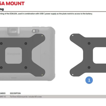 Honeywell EDA10A-MNT-VS VESA Mount Plate Kit for ScanPal EDA10A, 75 x 75 mm – Honeywell