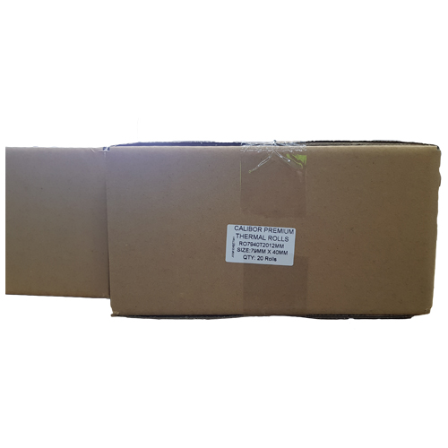 Calibor 79 x 40 mm Thermal Paper Rolls, Box of 20, 12 mm Core for Zebra ZQ320 โ Calibor