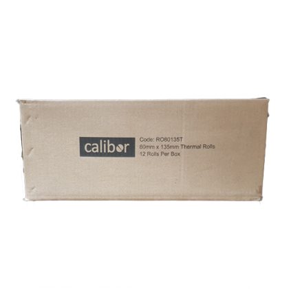 Calibor 80 x 135 mm Thermal Paper Rolls, Box of 12, 25 mm Core – Calibor