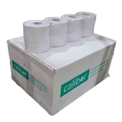 Calibor 80 x 80 mm Thermal Paper Rolls, Box of 24, 25 mm Core – Calibor