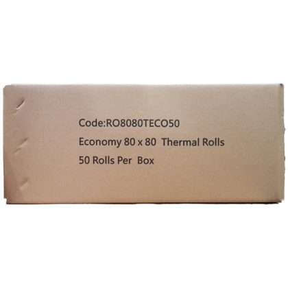Eco Paper 80 x 80 mm Economy Thermal Paper Rolls, Box of 50 – Calibor