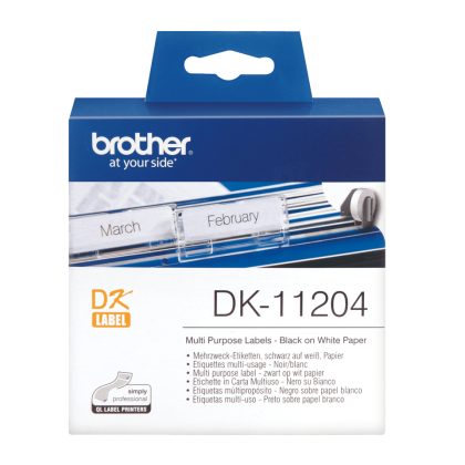 Brother DK-11204 Multipurpose Labels – 17 × 54 mm – Brother