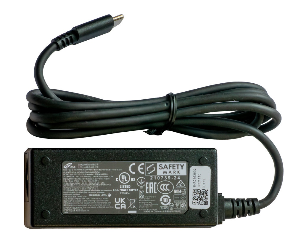 Zebra ET8x 45 W USB-C Power Supply (15 V, 3 A) โ Zebra